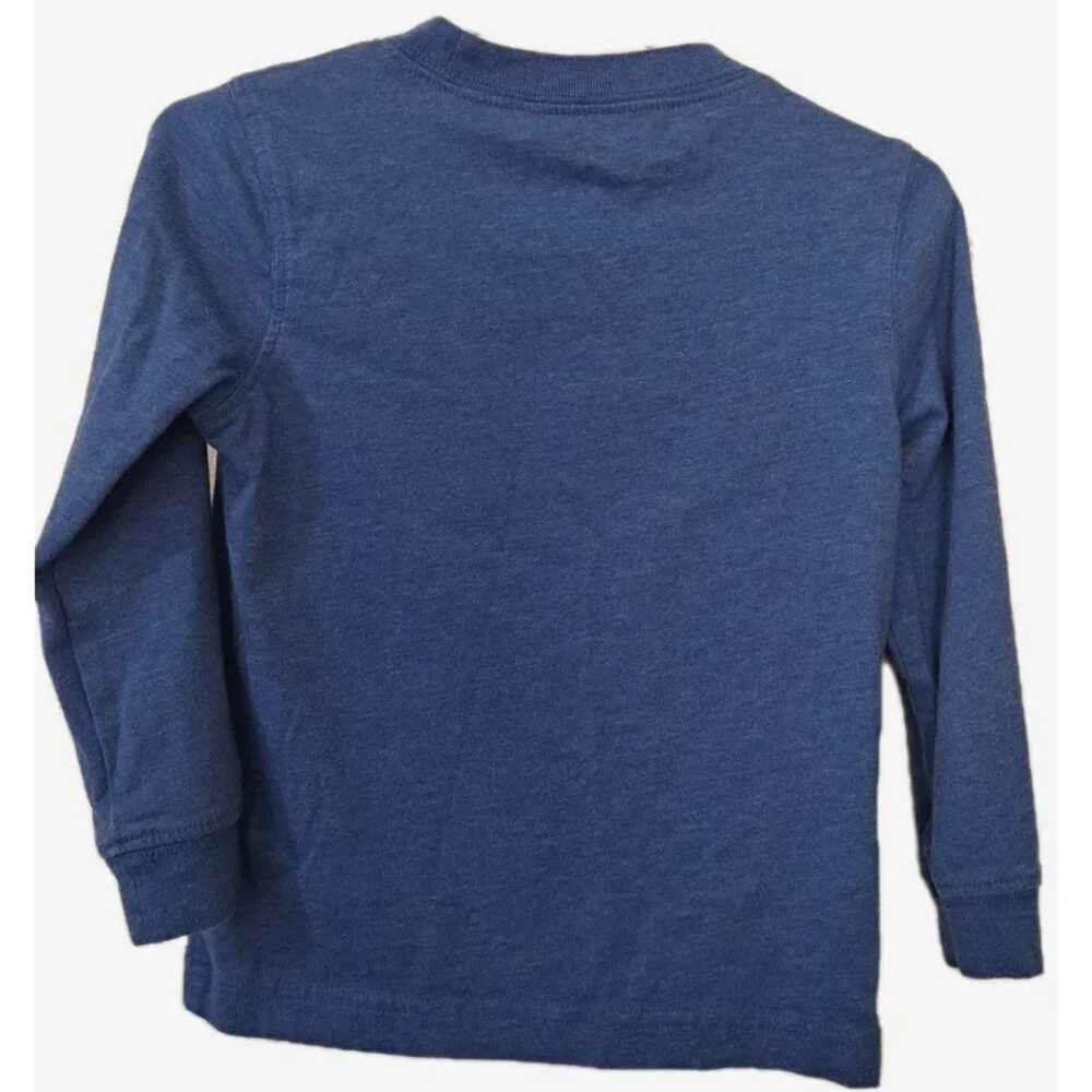 Carter's Boys 2T Multicolor Vehicles Blue Long Sleeve T-Shirt